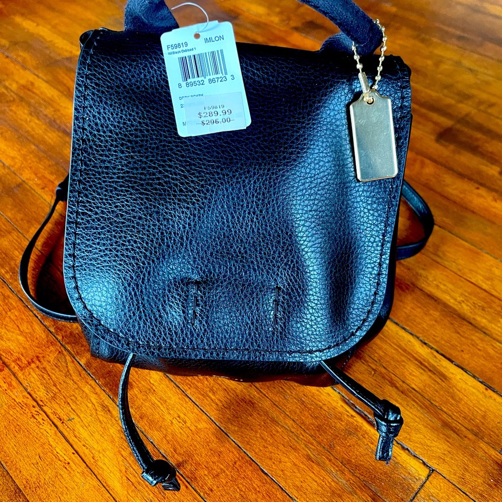 Coach original leather mini backpack